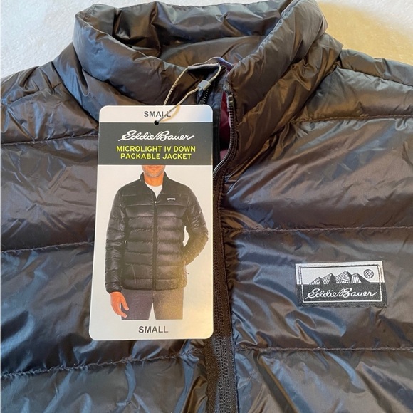 COPY - NEW with tags Mens Eddie Bauer Microlight Down Packable Jacket size Smal… - Picture 3 of 12
